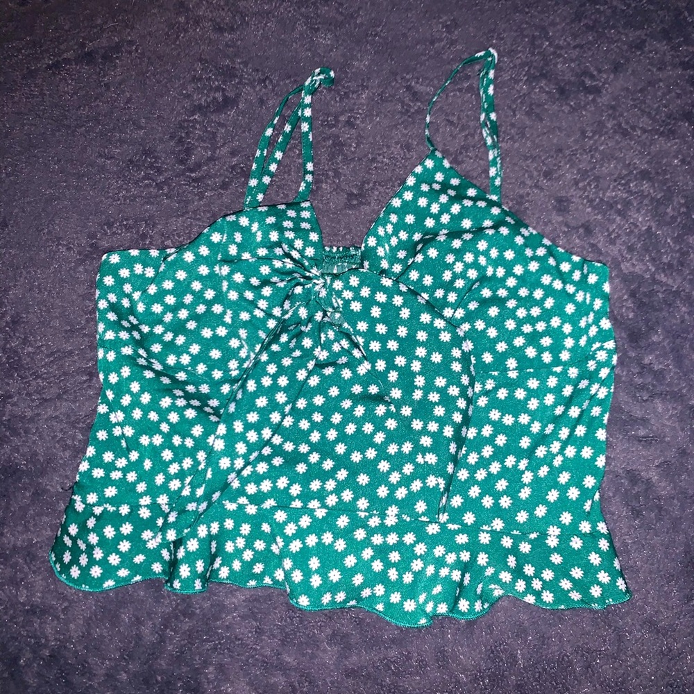 Green Floral Tank